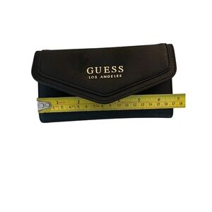 GUESS Black Logo Wallet – 7"‎ Wide x 3.5" Tall